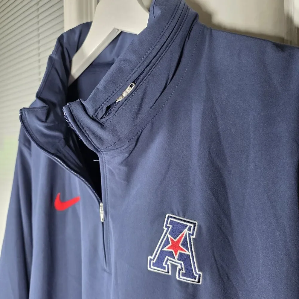 Nike Arizona Wildcats Large Sideline Coach Long-Sleeve Half-Zip Jacket Hooded